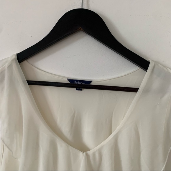 Reitmans White Ruffled Sleeveless Blouse - Picture 4 of 6